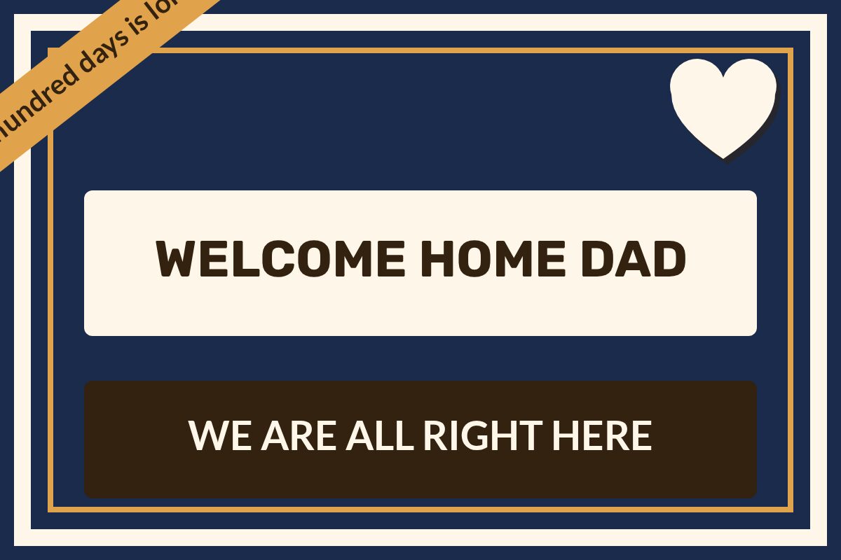 Welcome Home Dad Welcome Home yard sign template